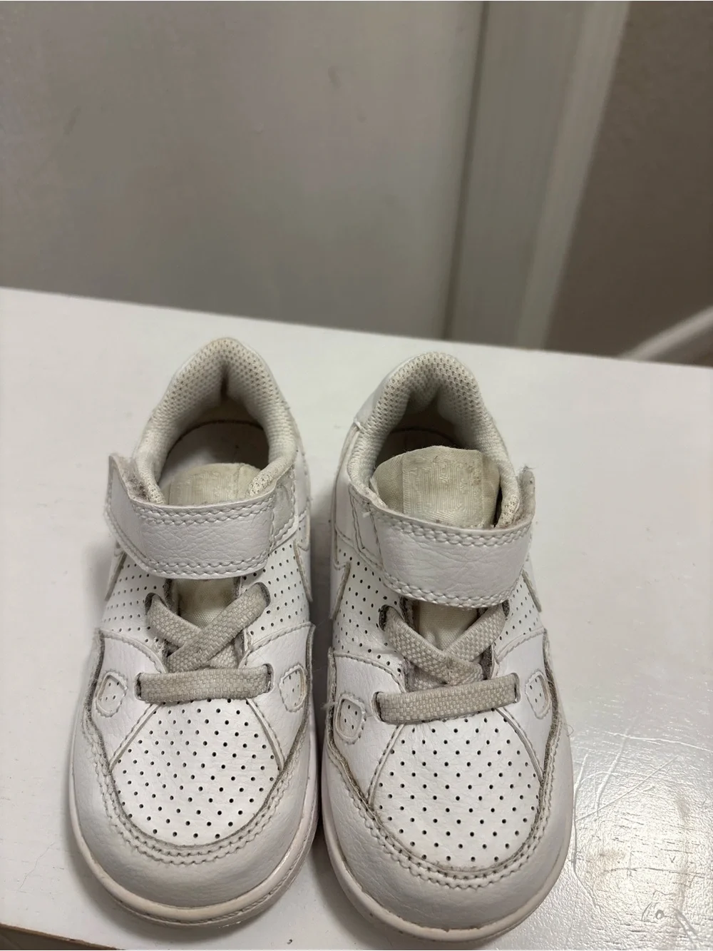 Nike Kids White Velcro & Lace Sneakers